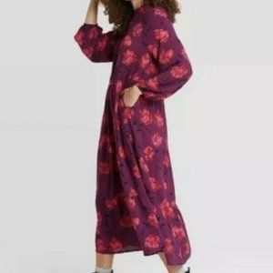 A New Day Purple Floral Midi Dress